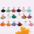 Huiying Natural gemstone pendant sector carved healing stones women men's gift jewelry
