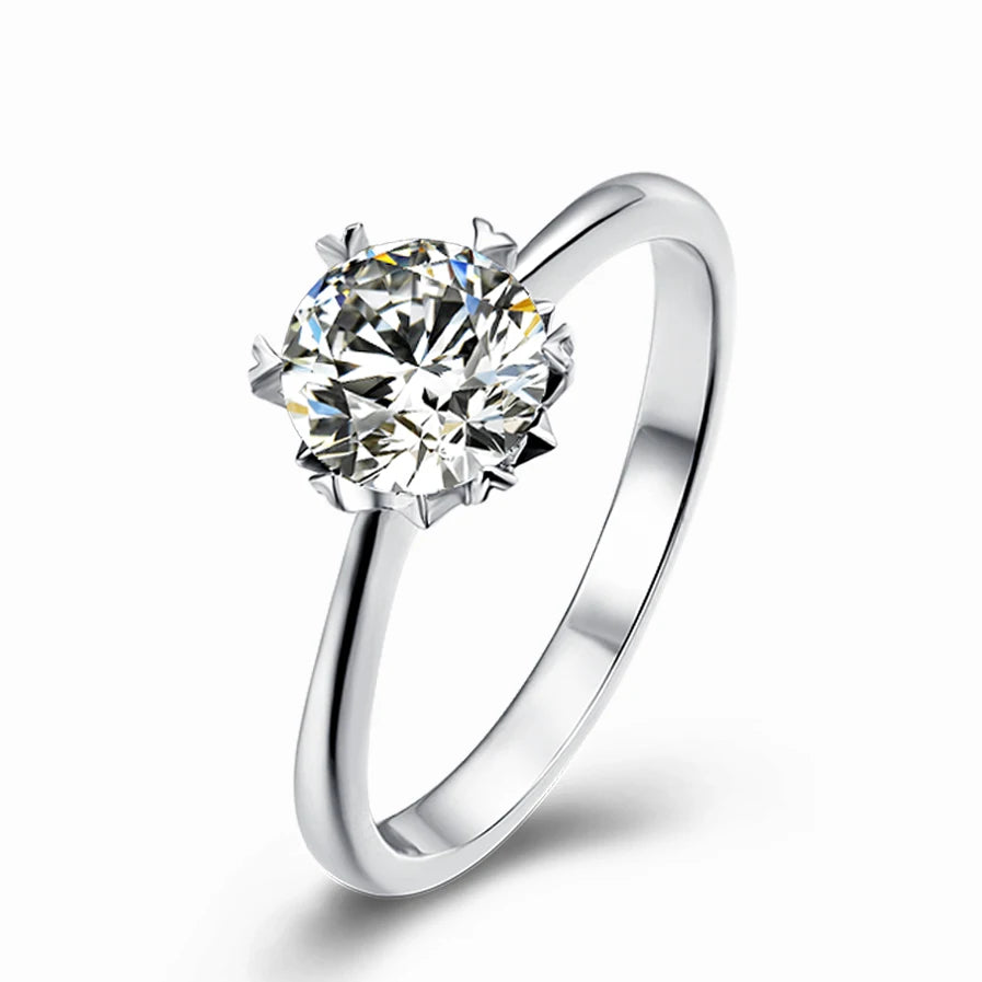 OEM ODM Women Engagement Gift Promise 925 Sterling Silver GRA Diamond Moissanite Eternity Rings