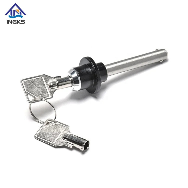 304 Stainless Steel Push Button Quick Release Ball Locking Pin With One to One Match Key Lock