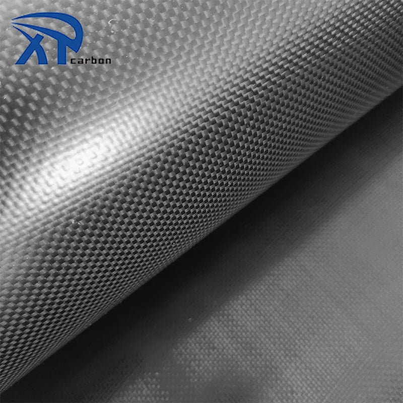 Factory Price Wholesale 3k 240g Black Plain Tpu Coated Carbon Fiber Leather Fabric for Bags High-end Luxury Goods