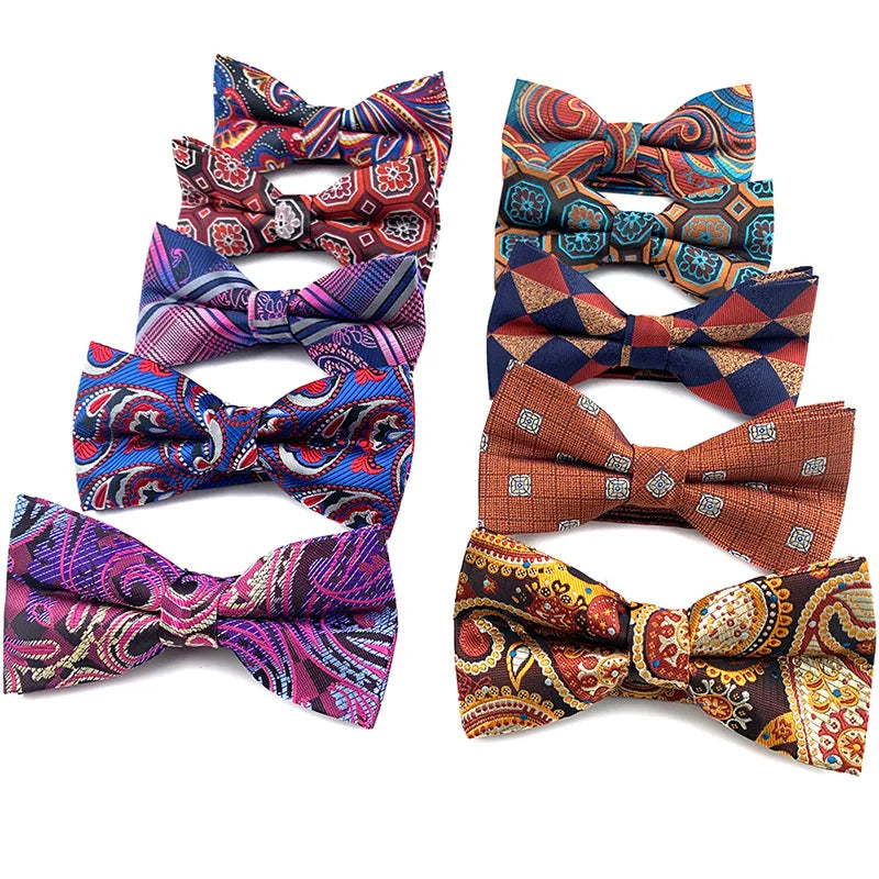 Classic Business Bow Ties for Men Custom Polyester Mens Bow Ties With Gift Box