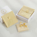 Custom Beige Microfiber Jewelry Packaging Bag Jewelry Necklace Gift Pouches