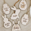 2024 Easter Decor Personalized Easter Basket Charms Sitting Bunny Easter Basket Tag