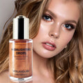 Body Shimmer Oil 5 Color Private Label Makeup Illuminator Highlighter Skin Tint Body Glitter Liquid Highlighter Drop