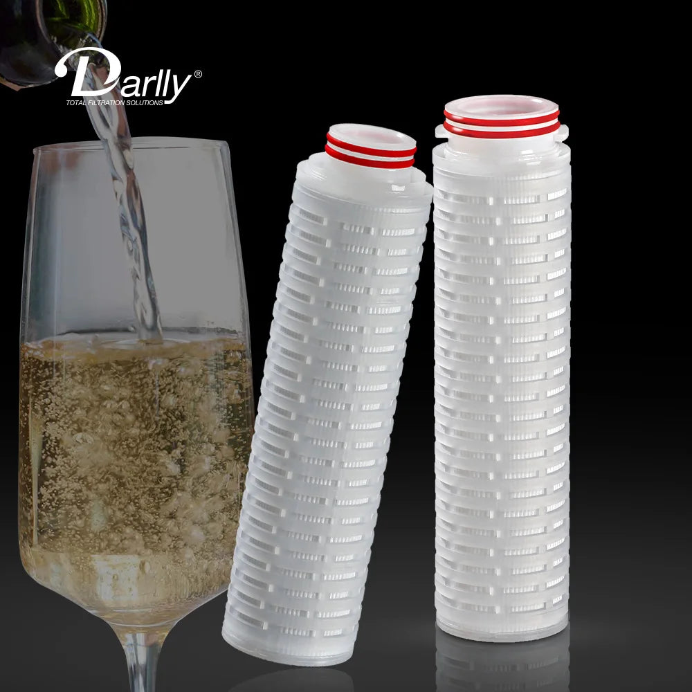 For Hangzhou Manufacturer Wholesale Water Filtration 0.2 Micron Pleated Filter Cartridges 0.5 GPM Flow Rate 0.1-1.2um