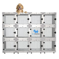 Veterinary Multifunction Visible Window Pet Crate for Small Medium Large Dogs Cats Breathable with Button Closure Windoe Bank