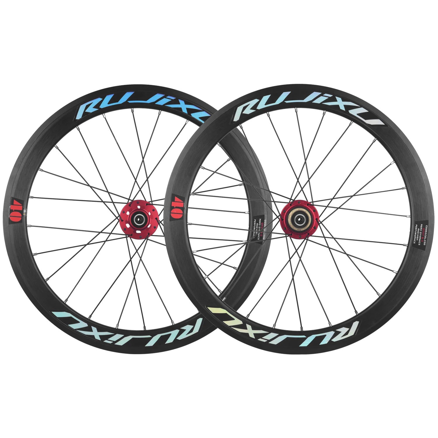 RUJIXU 20 Inch Bicycle Wheel Sets 406/451 with Durable Disc Brake Aluminum Alloy Folding Wheels