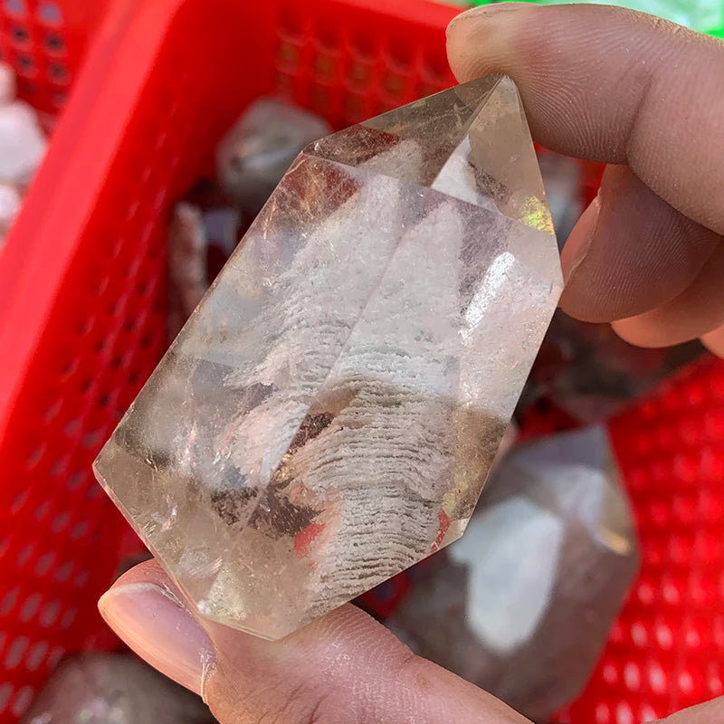 Wholesale Natural Green Phantom Quartz Crystal Towers Hand Carved Green Garden Quartz Healing Crystal for Home Decoration