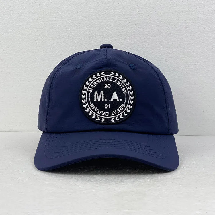 6 Panels Dad Hats Rip Stop Nylon Vintage Dad Cap Custom Dad Cap Leather Strap