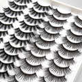 Hot Mix 10 Pairs 1 Multi Pack Luxury Thick Handmade Synthetic Hair False Eyelashes 25mm Dramatic Long Black Cotton Stalk 25-30