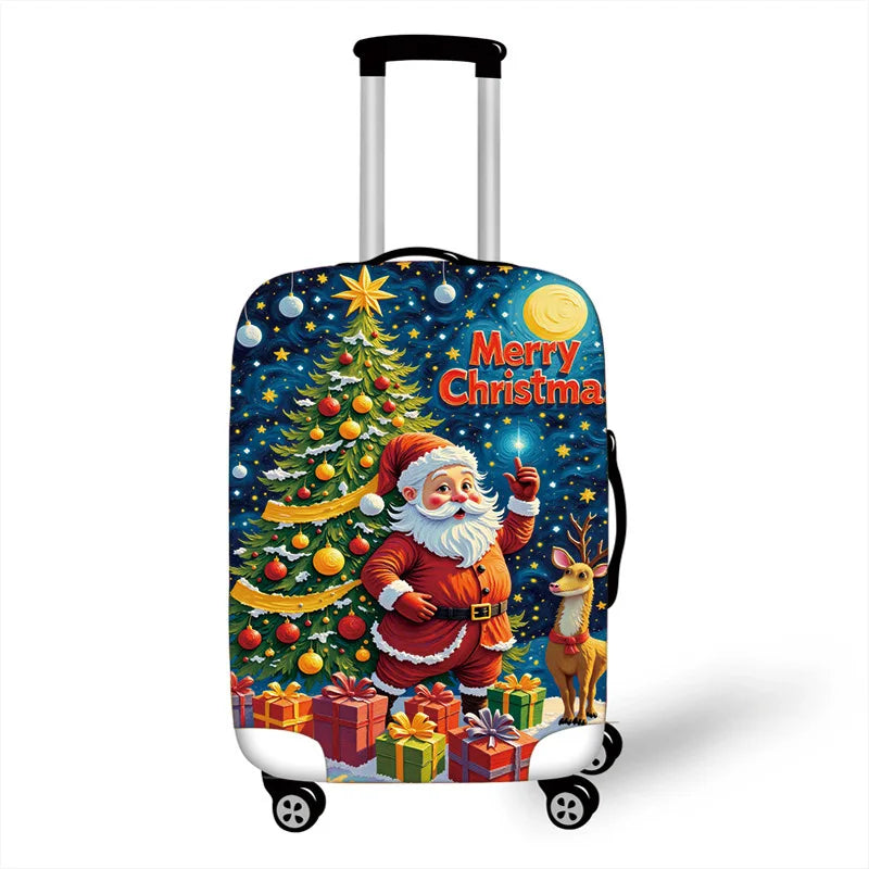 Custom Travel Luggage Cover High Elasticity Protective Suitcase Wrap for 18-32 Inch Luggage Washable Polyester Cover