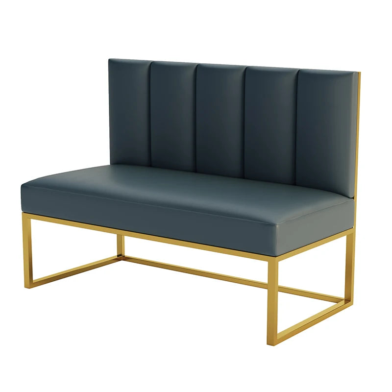 BILIDO Light Luxury Modern Metal Velvet Furniture Sets Coffee Shop/Lounge Bar Sofas Chairs Tables-for Restaurants and Dining