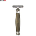 Titan Sandal  Wood Handle Replaceable   Double Edge Blade Personal Shaver  Safety razor