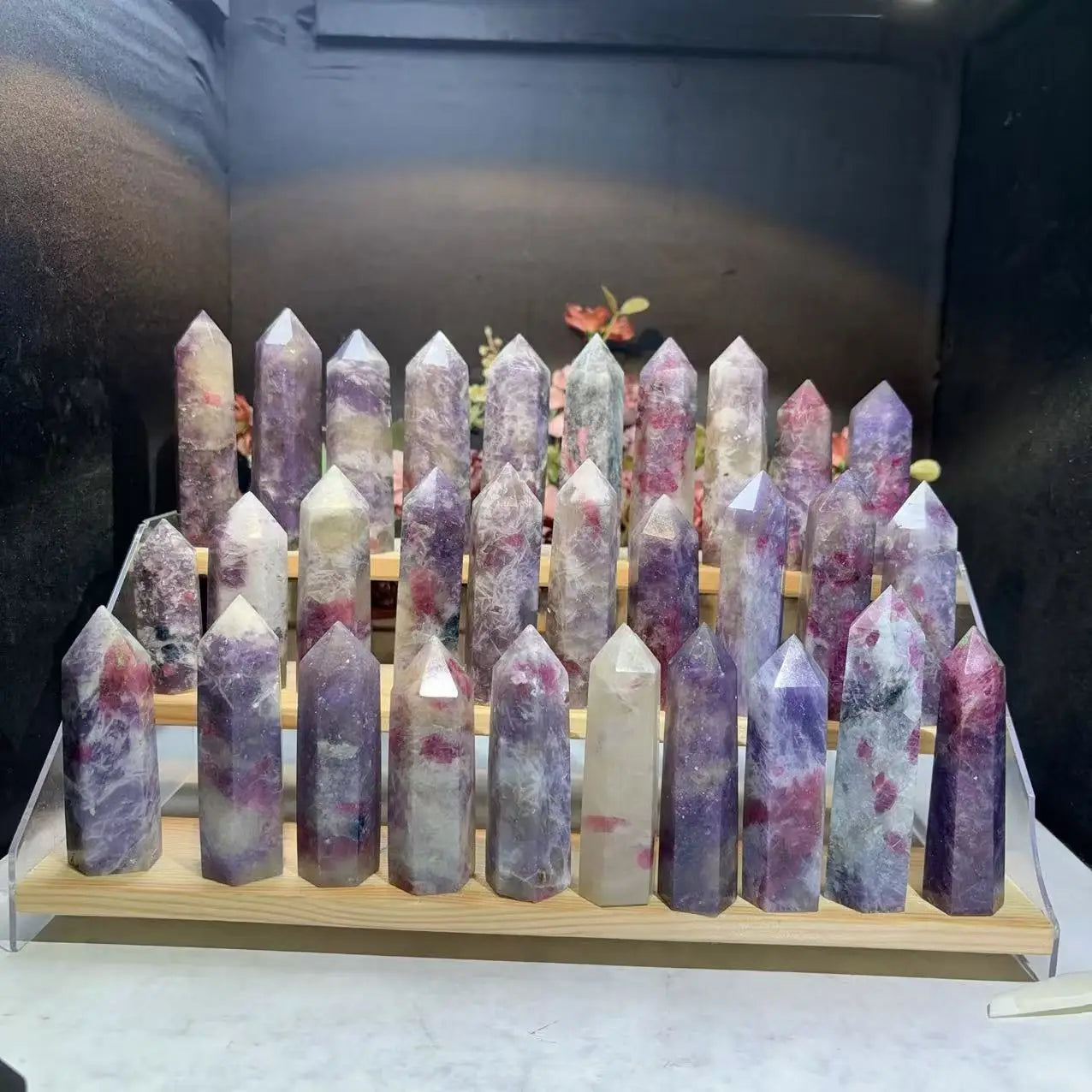 Natural Crystal Stone Wholesale Price Tetrahedron Unicorn Towers Crystal Points for Dec