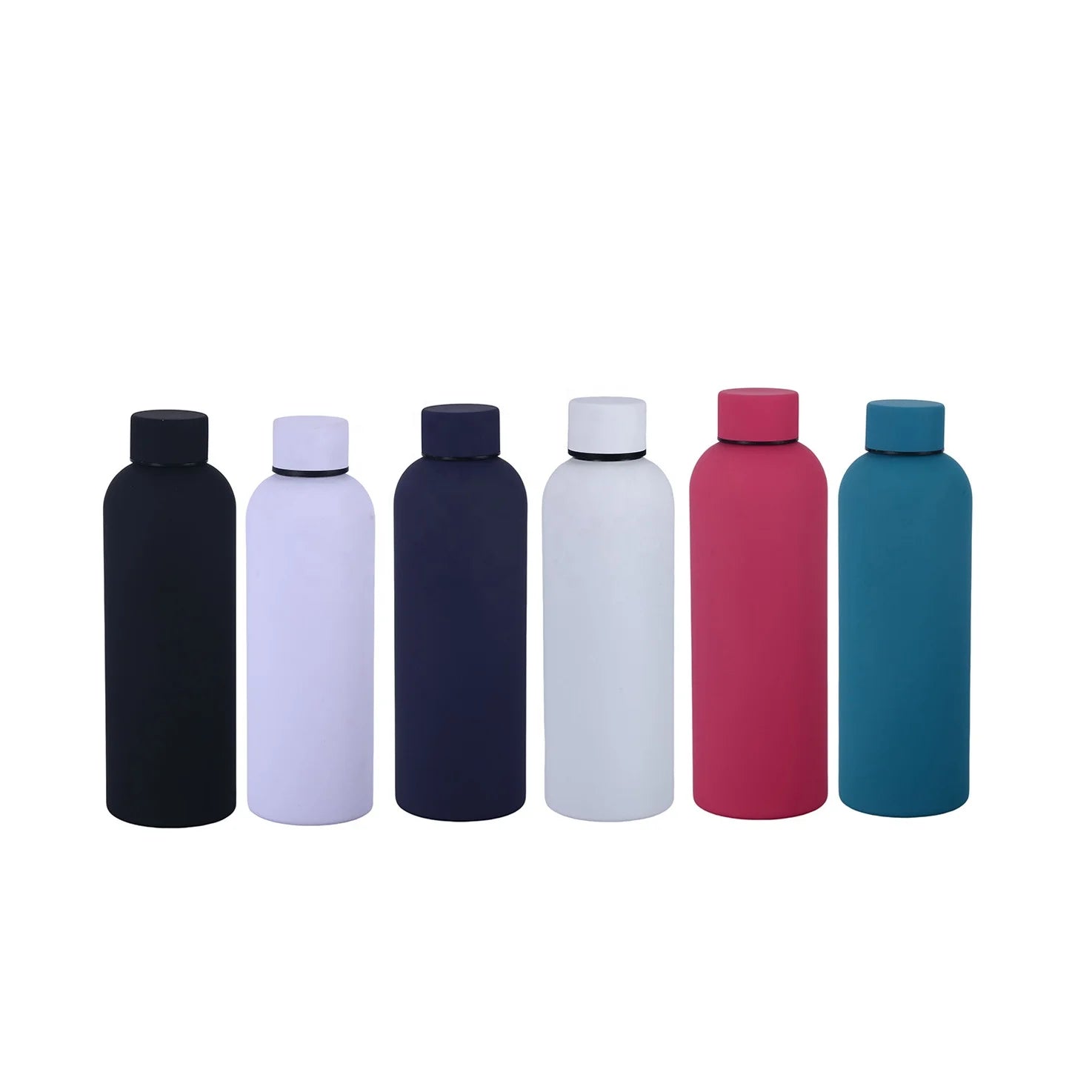 304 Stainless Steel Insulated Vacuum Sport Water Bottle 350/500/750/1000ml Rubber Painting 6-12 Hours Thermal Insulation