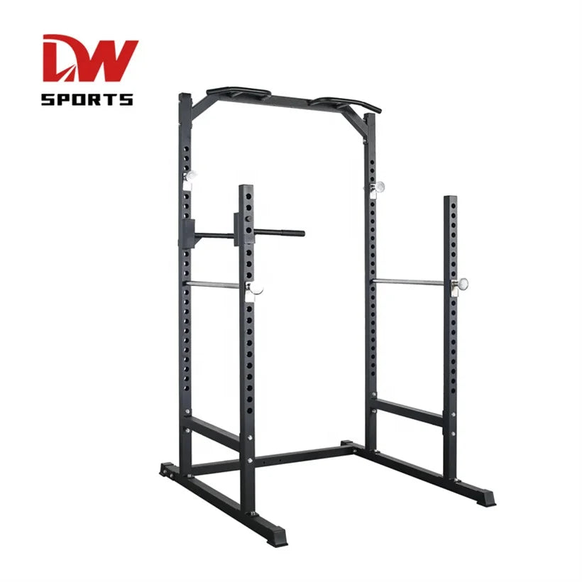DW SPORTS Multi Function Commercial Indoor Squat Rack & Dip Station Gym Power Rack Strength Equipment Weight Lifting