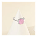 Fast Delivery Pink Diamond Ring S925 Sterling Silver Ice Cut Zircon Ring for Women