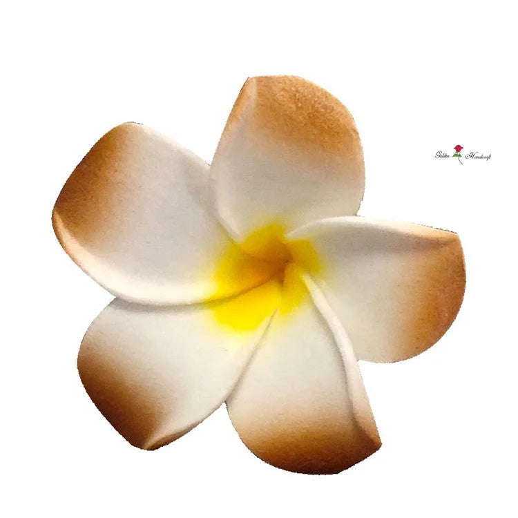 QSLH-AFE968 EVA Foam Hawaiian Plumeria Flowers Hair Clip-Lifelike Durable for Graduation Chinese New Year & Easter MegaBDM