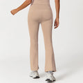 Women's High Waist Quick Dry Sport GYM Flare Leggings Soft Stretchy Breathable Yoga Set Solid Color Fitness Wear