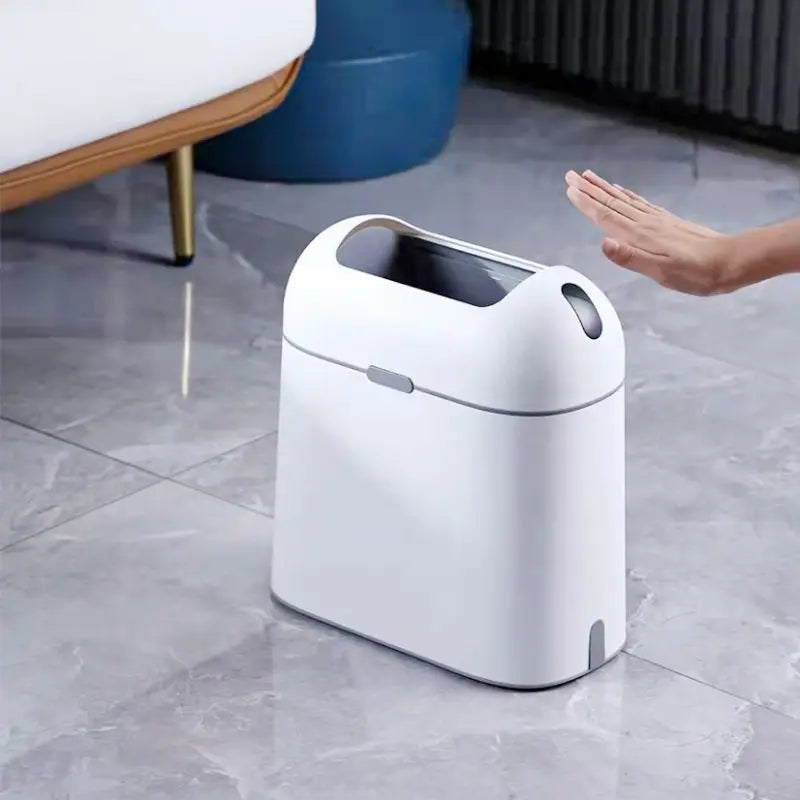 9L Rectangular ABS Induction Trash Can Structure for Bedroom Kitchen Use Hotel/Kitchen Trash Can