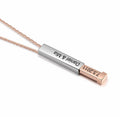 Inspire Jewelry Custom 18K Gold-Plated Stainless Steel Hidden Message Bar Pendant Necklace Waterproof Link Chain for Friends