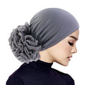 Low Moq Beauty Design Flower Turbans Wholesale Muslim Caps Polyester Hijab Women Headwraps