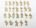 BMZ 2026 Best Top Quality Hip-pop 18K Gold CZ Crown Letters Pendant Gold Plated Crown Letters Pendant Necklace