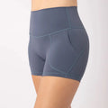Custom Logo Gym Fitness Workout Shorts High Waist Squat Proof Pockets Recycled Friendly Scrunch Butt Tummy Control Yoga Shorts