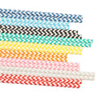 Eco-Friendly Biodegradable Kraft Paper Drinking Straws Individually Wrapped Colorful Straws for Crafts Party and Wedding