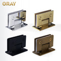 Modern 90 Degree Wall to Glass Pivot Door Hinge Stainless Steel Brass Black Golden Adjustable Bathroom Shower Hinge