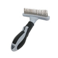 Pet Deshedding Brush Double Row Stainless Steel Pins Hair Remover Undercoat Rake for Dogs Cats Rabbits