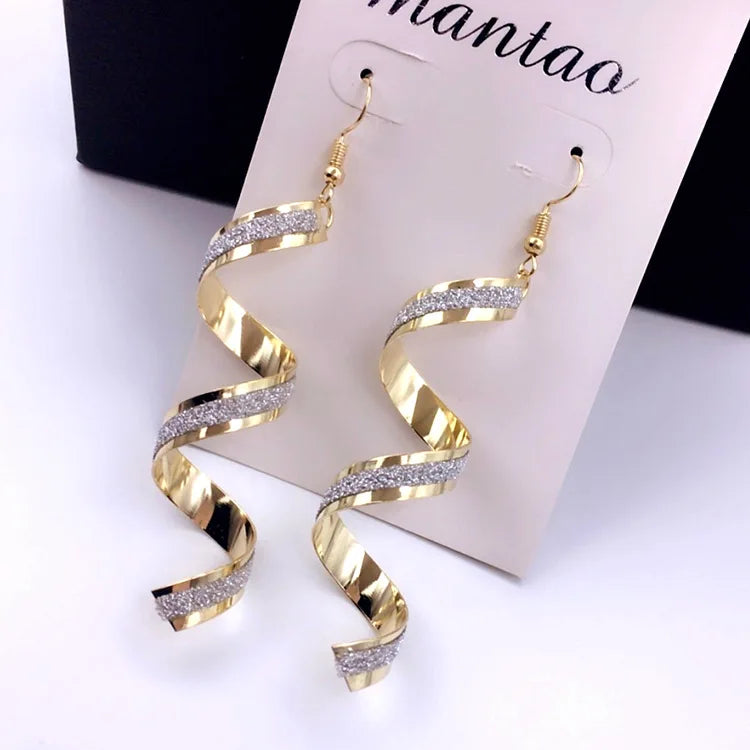 High-Quality Vintage Matte Wrap-around Earrings for Women - Versatile and Elegant Accessories Factory Wholesale