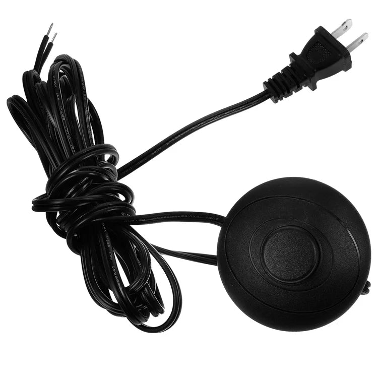Black White Elbow Lamp Base E27 Led Light Socket to EU Plug Adapter Lampholder Converter With Switch Foot Pedal Switch