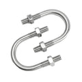 Customize Stainless Steel 304 316 Carbon Steel Zinc Plated U Bolt with Nut and Plate Square Pipe U Clamp
