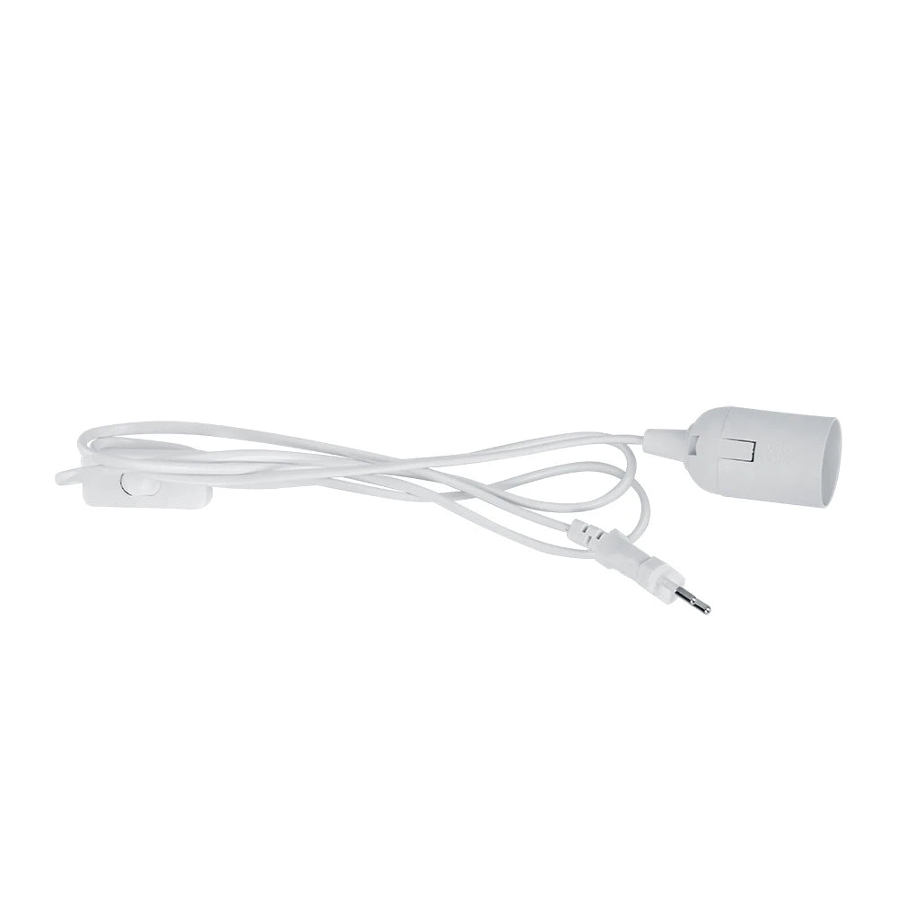 220V 1.8m Power Cord Cable E27 Lamp Base Holder EU Hanging Pendant LED Light Fixture Lamp Bulb Socket Cord Adapter With Switch