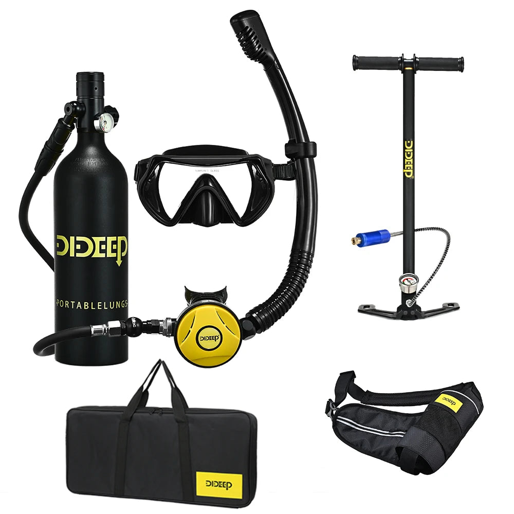 2025 Mini High Pressure Aluminum Alloy Scuba Diving Air Compressor Tank 1L Empty Underwater 10-20Mins