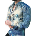 Full Printed Long Sleeve 3D Printing Sublimation Summer Tropical Beach Shirts Wedding Party Regular Fit Shirt for Men