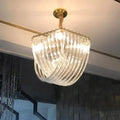 New Nordic Modern Decorative Iron Led Gold Hanging Pendant Lighting Led clear Glass Luxury Chandeliers