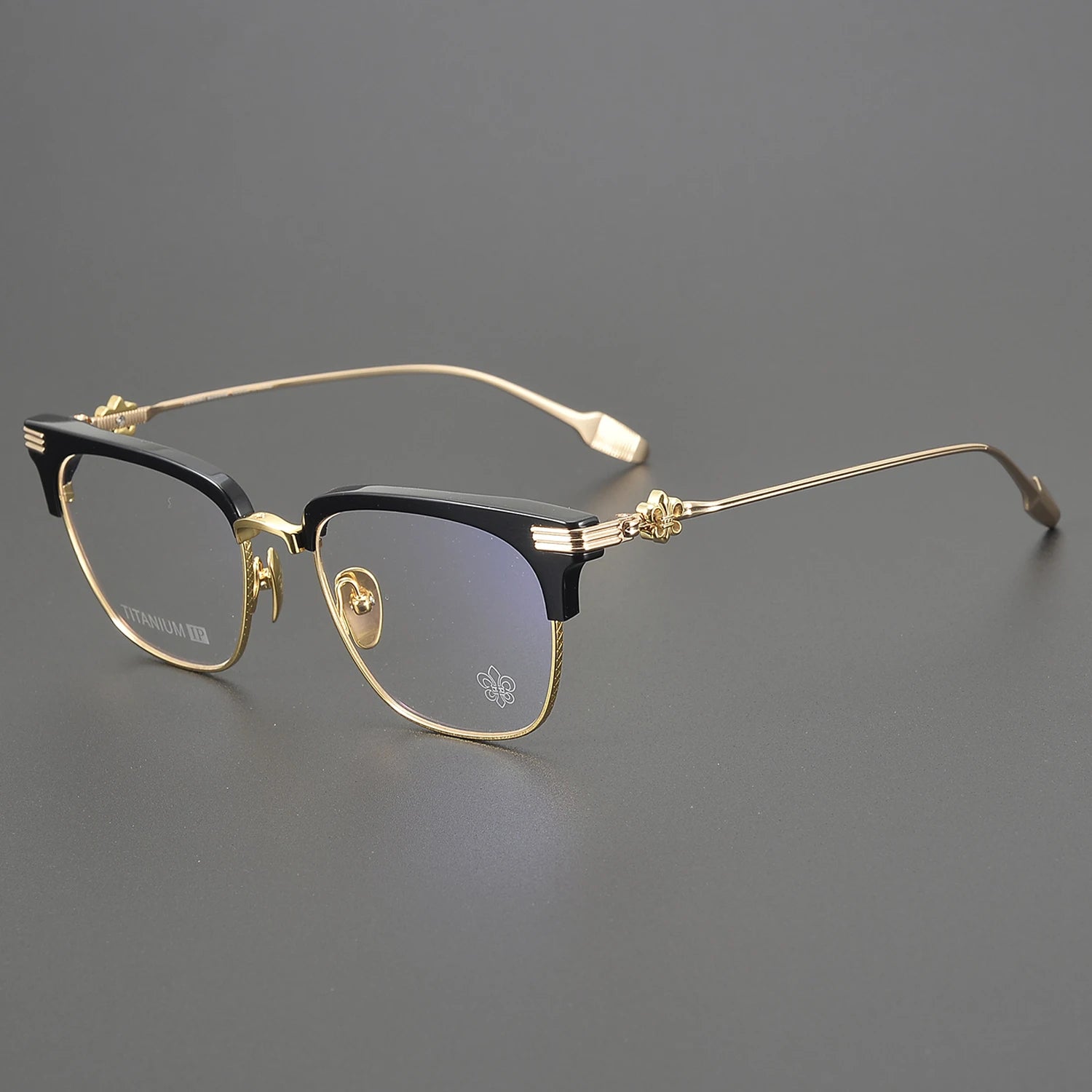 CH8264 2025 New Acetate Black Leopard Silver Transparent Exquisite Luxury Frame Titanium Glasses for Ladies Order Online