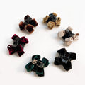 Korean Velvet Double Sides Bow Hair Claws Elegant Women Back Head Small Hair Claw Clips Autumn Winter Female Bang Clip