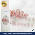 Wholesale Custom DIY Waterproof 3D Nail Art Wraps Matte Sticker Eco-friendly Decals Strips Semi-Cured Gel Polish