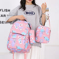 Lightweight  Double Backpack for Female Students Junior High School Pencil Bag Oxford Material Combination Bag Backpack