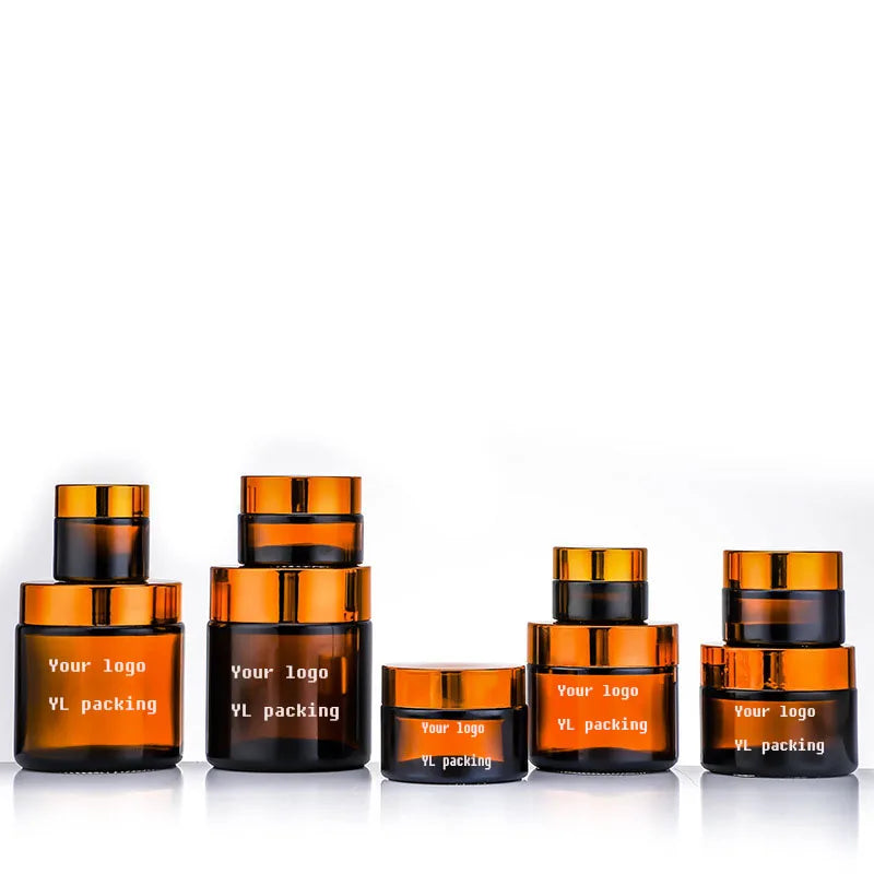 Luxury 5g 10g 15g 20g 30g 50g 60g 100g Be Customized Glass Jars of Various Colors Glass Body Cream Jar Cosmetic Packaging With