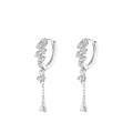 925 Sterling Silver Zircon Tassel Earrings 2022 New Ethnic Minority Summer Female Personalized Versatile Trend Piece