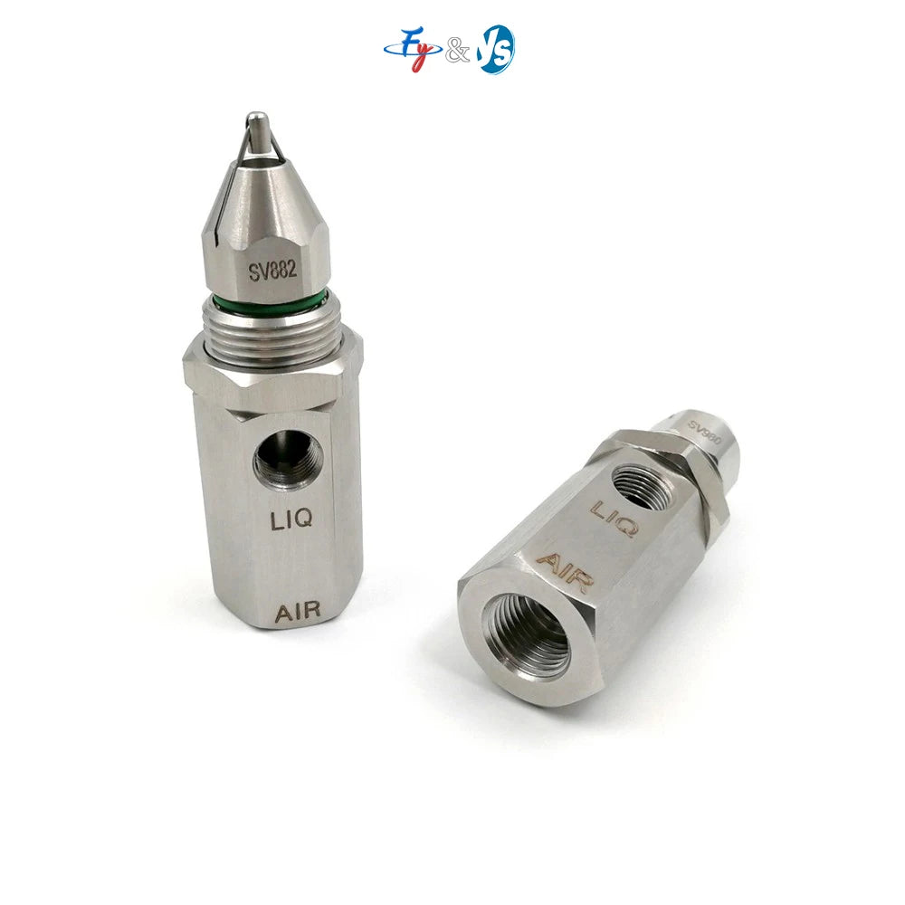 YS Fine to 7 Microns Droplet Atomizing Nozzle Drip-proof Air Atomizing Nozzle Air Atomizing Spray Ultrasonic Dry Fog Nozzle