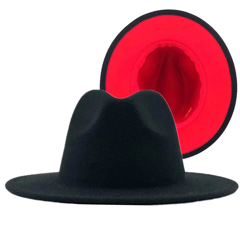 X1660 Outdoor Fedora Wool Felt Hat Changing Color  Wool  Cap With Ribbon Australian  Felt Hat