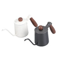 Wood 350ml Mocha Large Capacity Pour Over Coffee Tools Insulation Gooseneck Kettle Wooden Handle Coffee Pot Dirp Coffee Kettle
