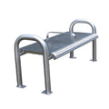 Schooloutdoor Furniture Steel Backless Double Bench Seat Outside Park Out Door Garden Metal Seating Bench Without Backrest
