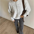 Boutique Wholesale 2025 Autumn New Fashionable Versatile Knitted Open Retro Wool Women's Sweater