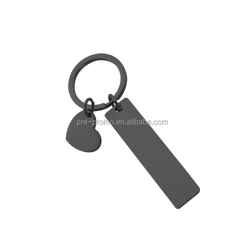 Wholesale Custom DIY Stainless Steel Heart Keychain
